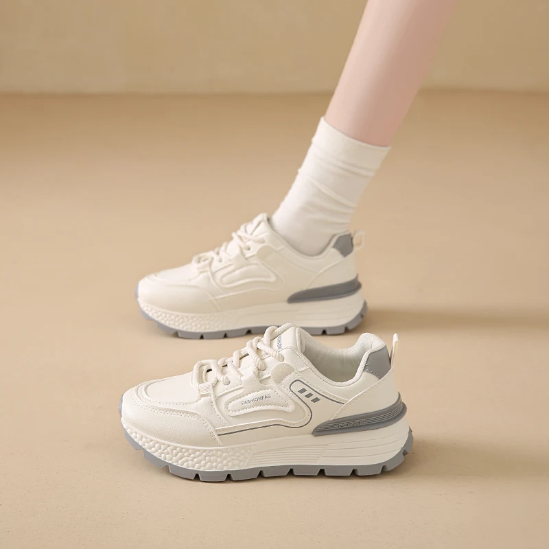 CRLAYDK markowe trampki dla kobiet platforma biała siateczka tata chodzące wygodne buty moda codzienna bieganie tenis dla pani