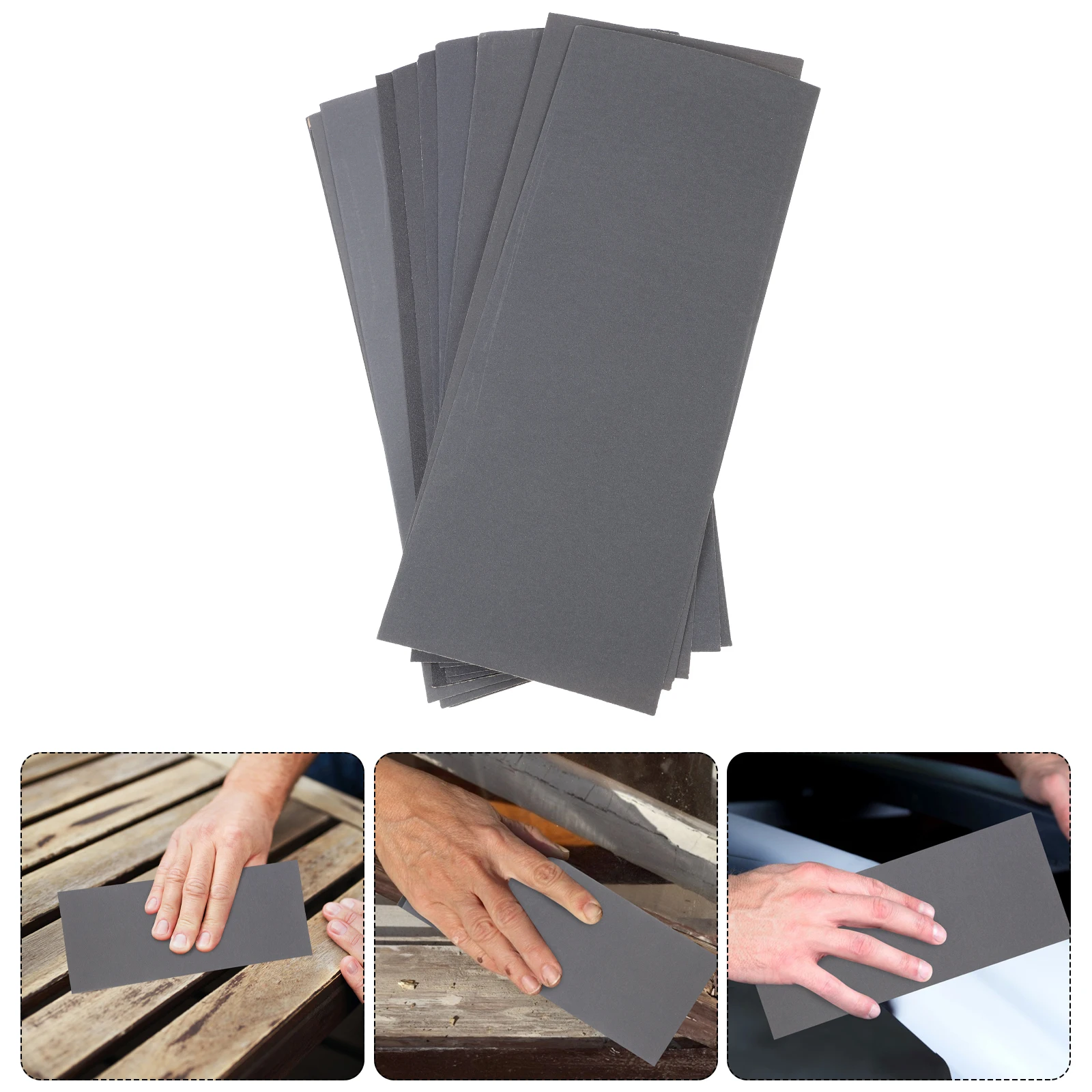 

12 Sheets Waterproof Sandpaper 400 600 800 1000 1200 1500 Grit Durable Flexibility Wear Resistant Oil Resistant Not