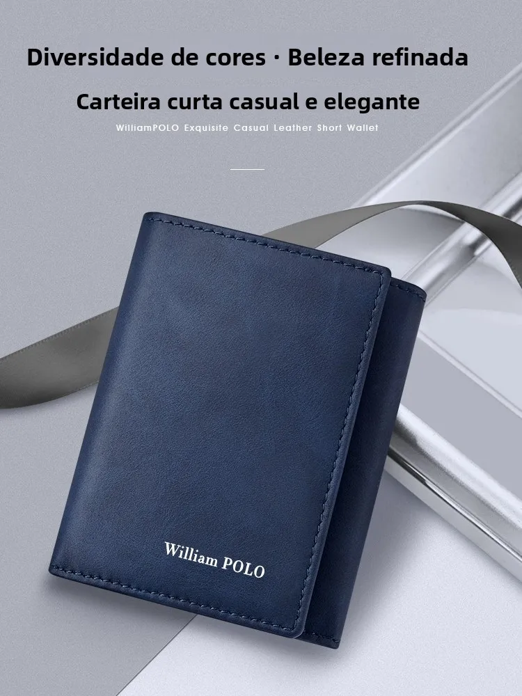 paul-men's-short-leather-wallet-2024-new-year-gift-simple-design-driver-license-integrated-youth-card-holder-compact-size