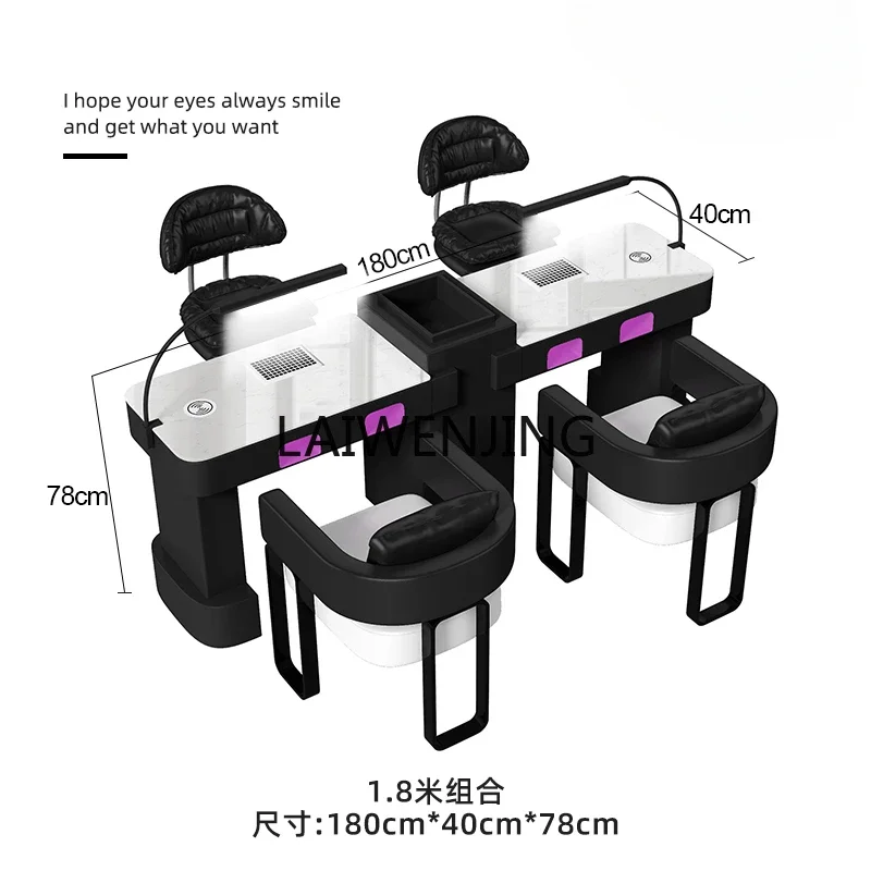 SGF marble high power with vacuum cleaner nail salon table full set