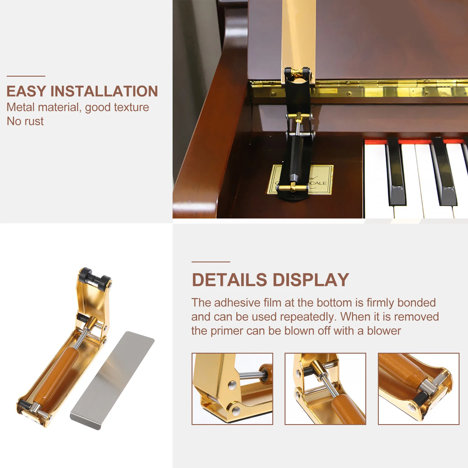 

1 pc Piano Cover Protector Anti Pinch Device Hydraulic Slow Fall Buffer For Keyboard Cover Descend Control Piano Safety