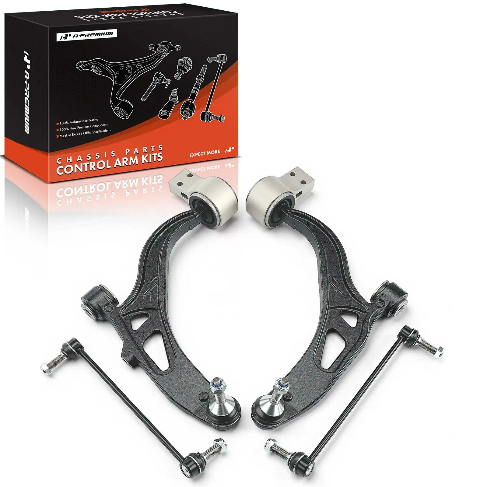 A-Premium 4x Front Control Arm&Ball Joint Assembly & Sway Bar Link for Ford Explorer 2011-2019 Police Interceptor Utility