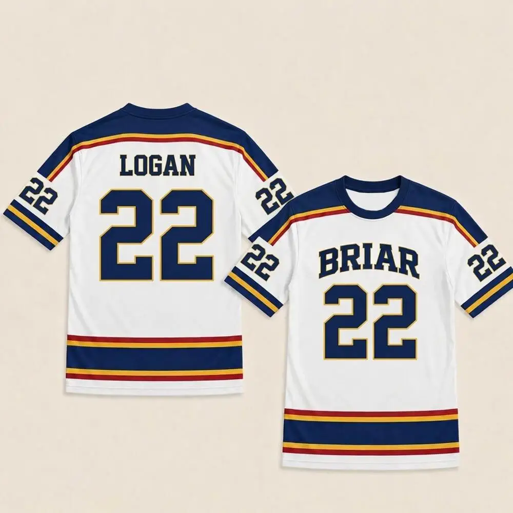 Off Campus Briar University Hockey Jersey Street Vintage DI LAURENTIS 66 Cosplay Uniform Unisex Sport Casual Quick Dry T-Shirt – Detail 4