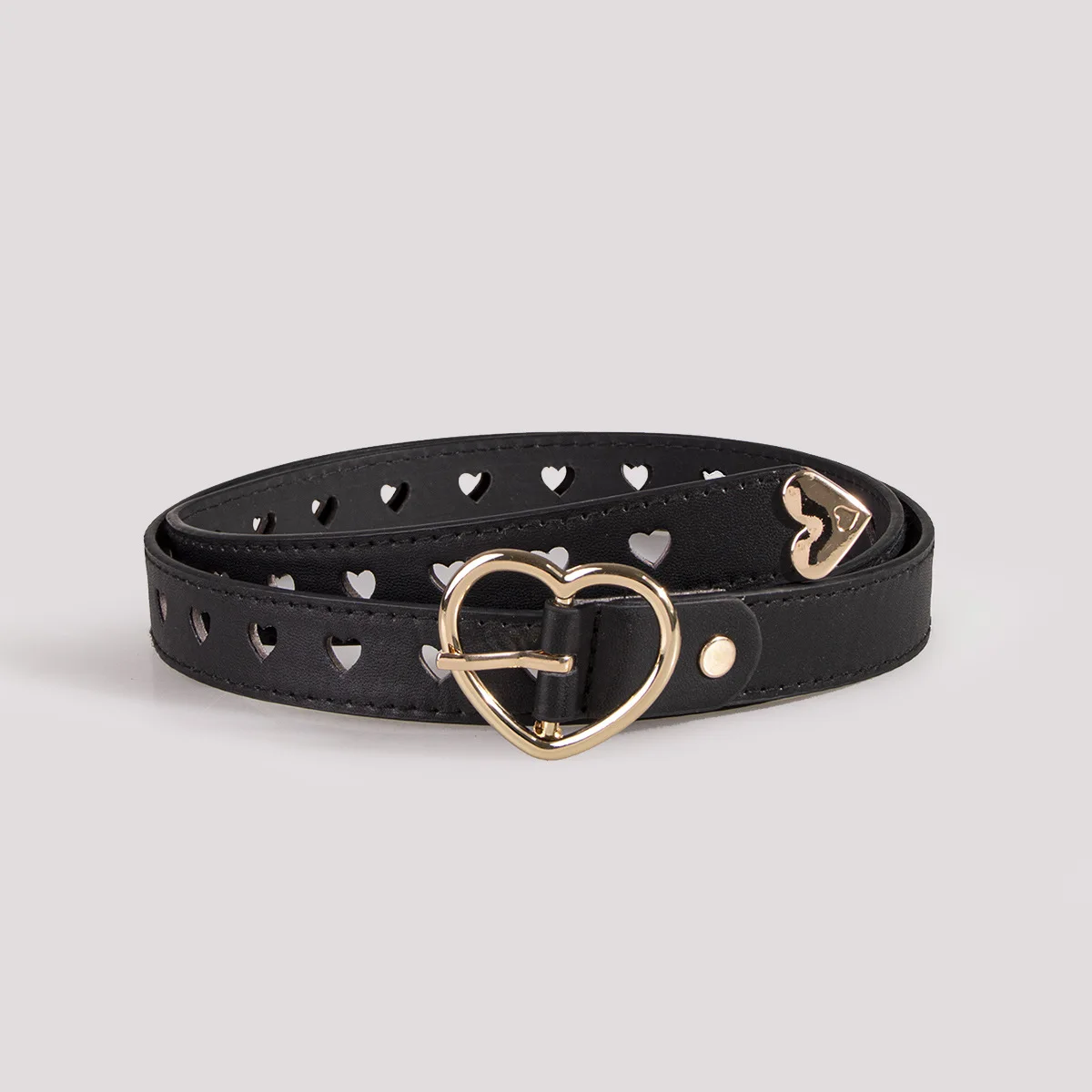 New Y2K Hollow Out PU Leather Women Belt, Heart Pin Buckle, Versatile Ins Fashion Waistband