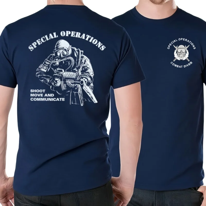 Special Operations Combat Diver T-Shirt 100% Cotton O-Neck Summer Short Sleeve Casual Mens T-shirt Size S-5XL