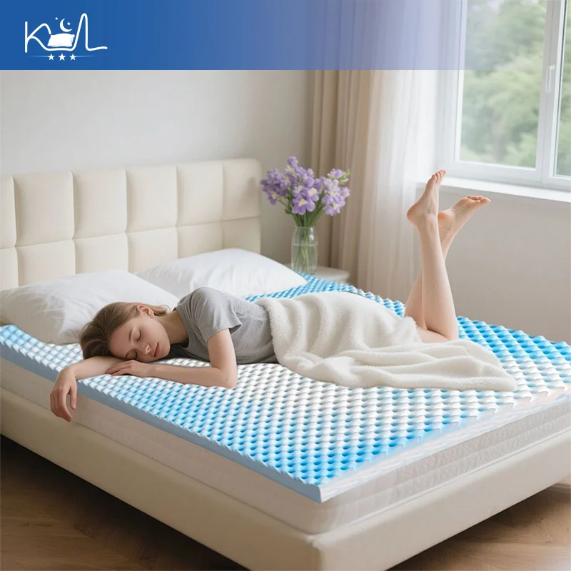 8cm Thick Egg Crate Memory Foam Mattress Topper,Cloud Soft Breathable Bed Pad for Dorm Hotel,Pressure Relief Cooling Sleep Mat