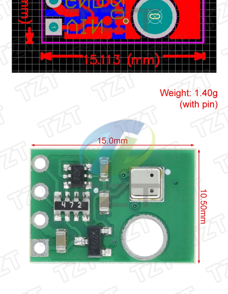 1/2/5 Stück AHT20 I2C Temperatur- und Feuchtigkeitserkennungsmodul, hochpräzise Feuchtigkeitserkennungssonde für Arduino – Detail 2
