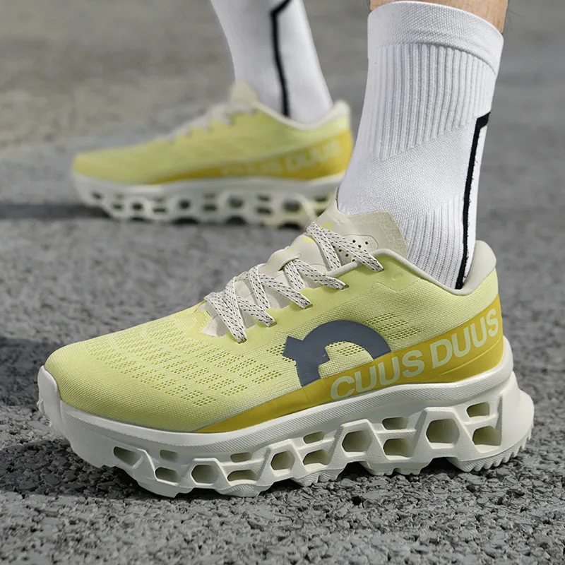 Zapatillas Deportivas para Hombre con Amortiguación, Entresuela Hueca con Absorción de Impactos, EVA Supercrítica, Transpirables, para Fitness y Atletismo