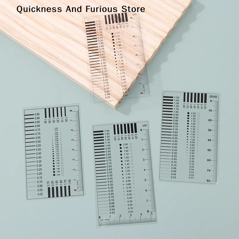 【T】Measuring Pass Badge Gauge Stain Card Point Gauge Wire Gauge Transparent Film Ruler Welding Gage Stain Crack Contrast Rulers