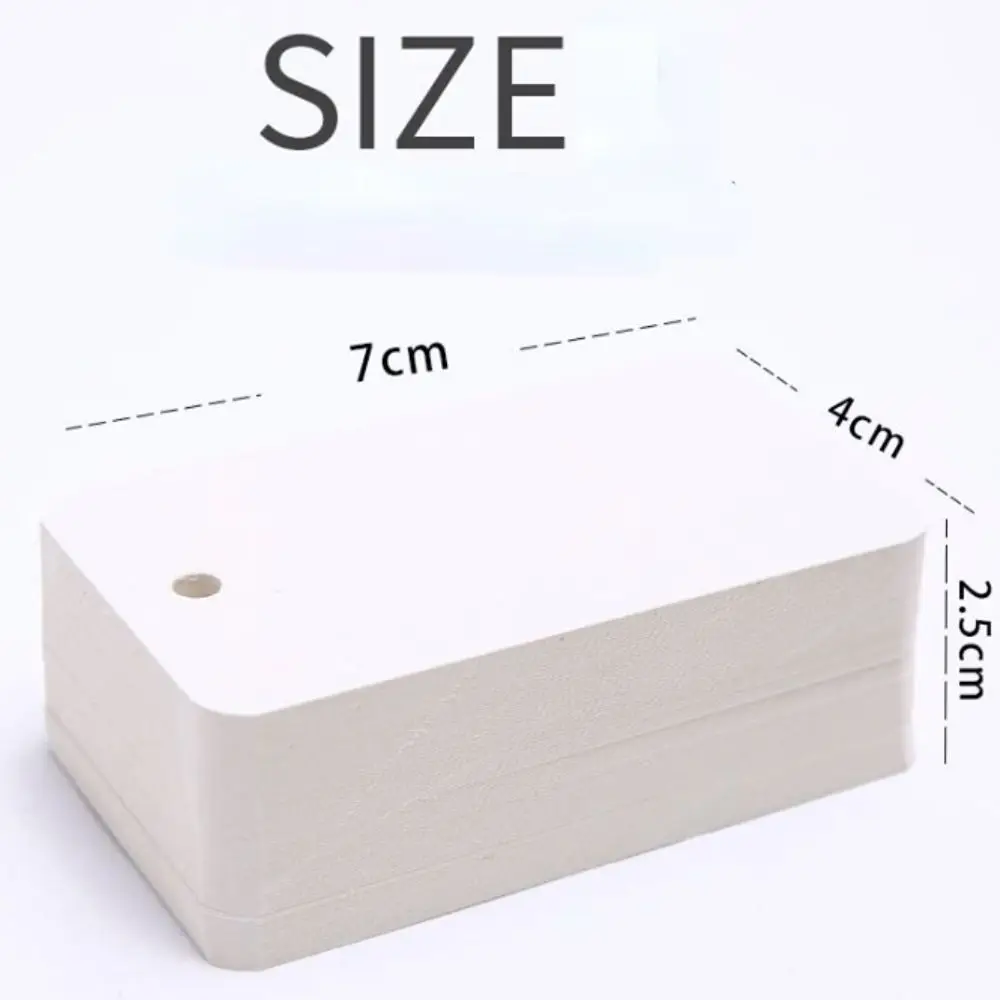 White Mini Punching Writing Postcards DIY Blank Card Book English Word Cards Memorizing Cards Diary Book