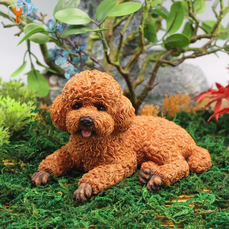 Simulation Teddy cute pet dog model personalized car ornament 2025 new model