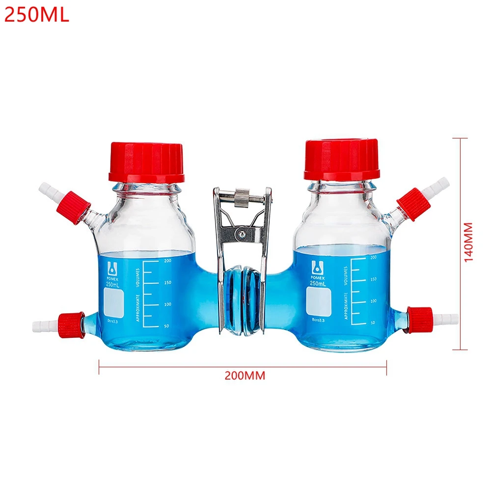 1 szt. 100ML/250ML/500ML MFC mikrobiologiczny reaktor z mikrobiologicznym ogniwem paliwowym skrzynka z ogniwami chemicznymi szczelna szklana komórka