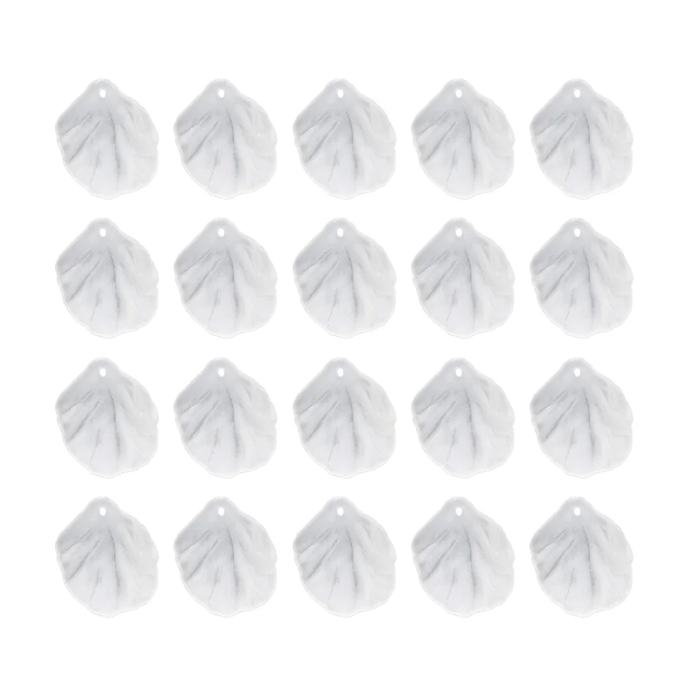 100 pçs simulação acrílico pétala flor de plástico diy acessórios para fazer jóias artesanal decoração transparente artificial