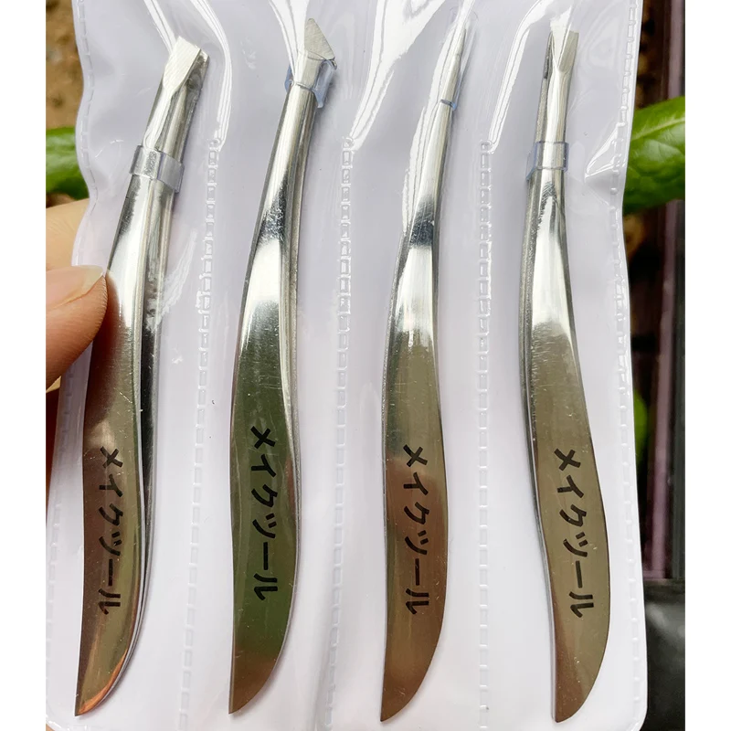 

4pcs Stainless Steel Tweezers Set Precision Curved Eyebrow, Beard, and Mustache Hair Removal Comfort Grip, Anti-Slip Gifts