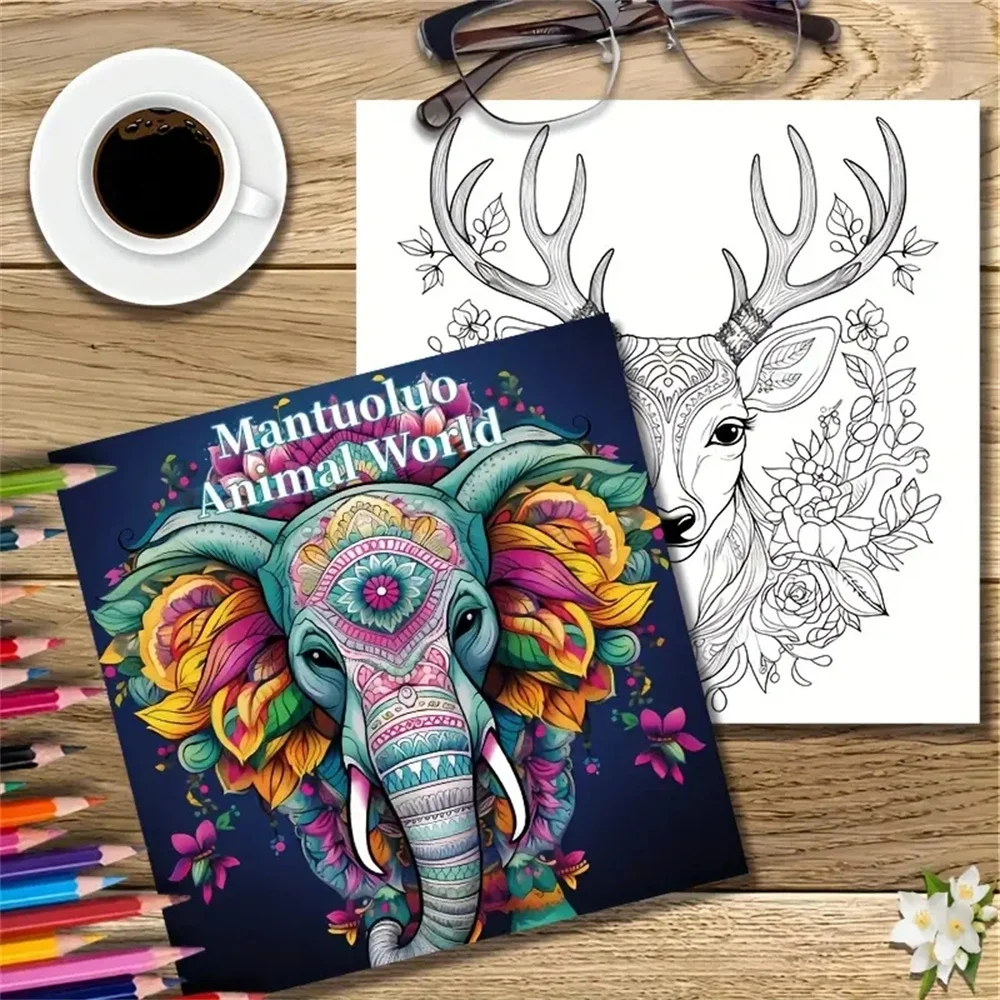 Imagem -04 - Colorido Art Coloring Book Papel Atualizado Original Livros de Papel Espessado a Candy Bone Birthday Party Gift Feriado 22 Páginas