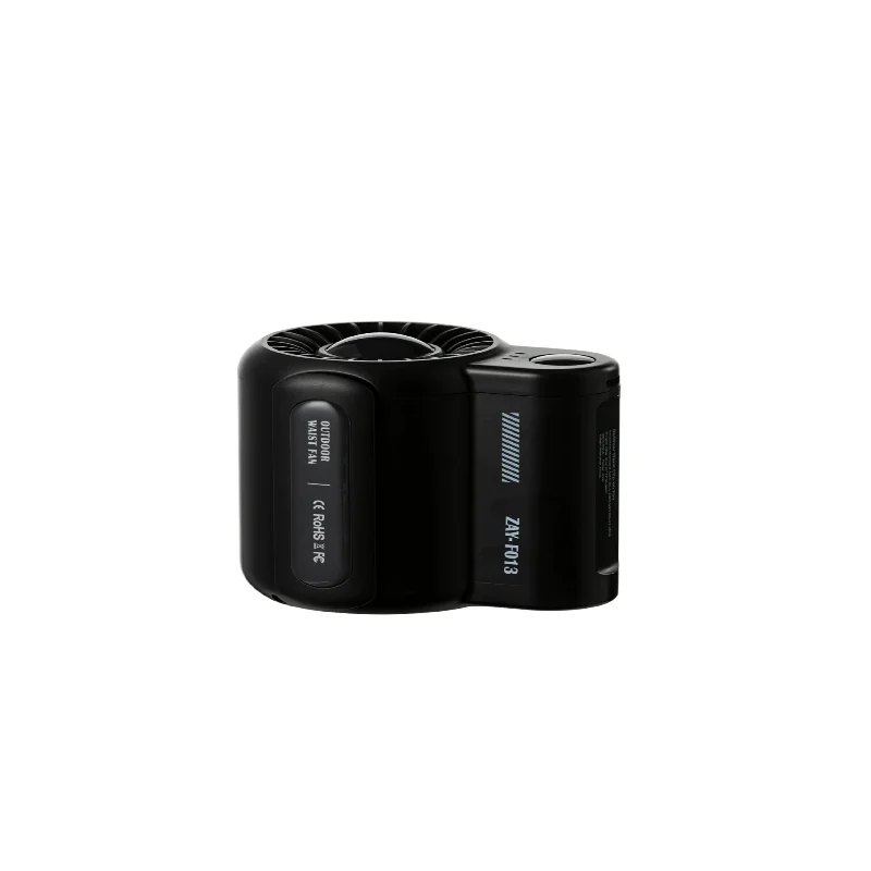 مروحة كهربائية محمولة يمكن ارتداؤها، مروحة خصر محمولة قابلة لإعادة الشحن عبر USB مع 3 إعدادات للسرعة، مروحة تبريد خفيفة الوزن للأماكن الخارجية