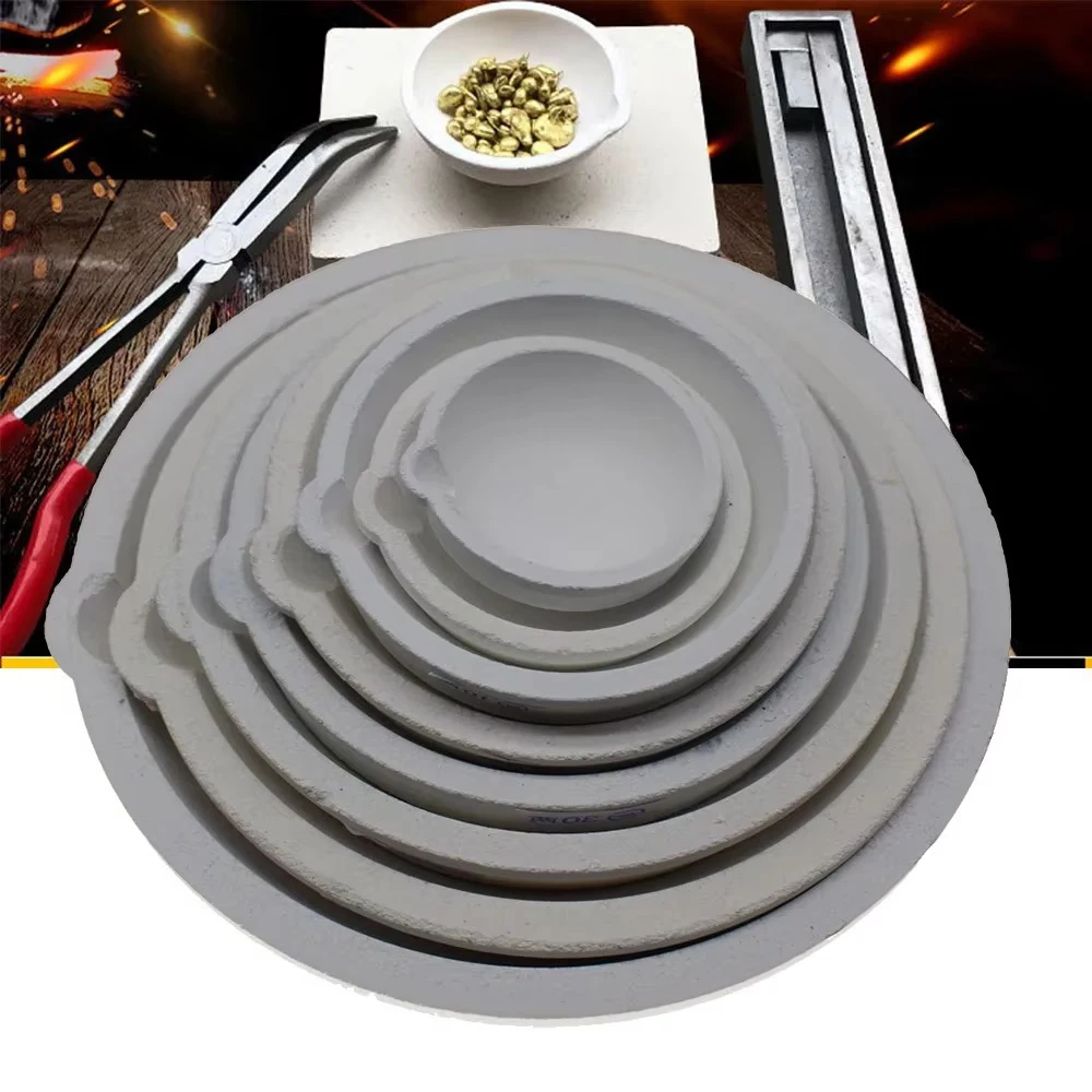 بوتقة كوارتز عالية الحرارة 100 جرام - 5000 جرام - وعاء صهر الفرن لصب وتكرير الذهب والفضة LAKIMI LK-AA208 #2