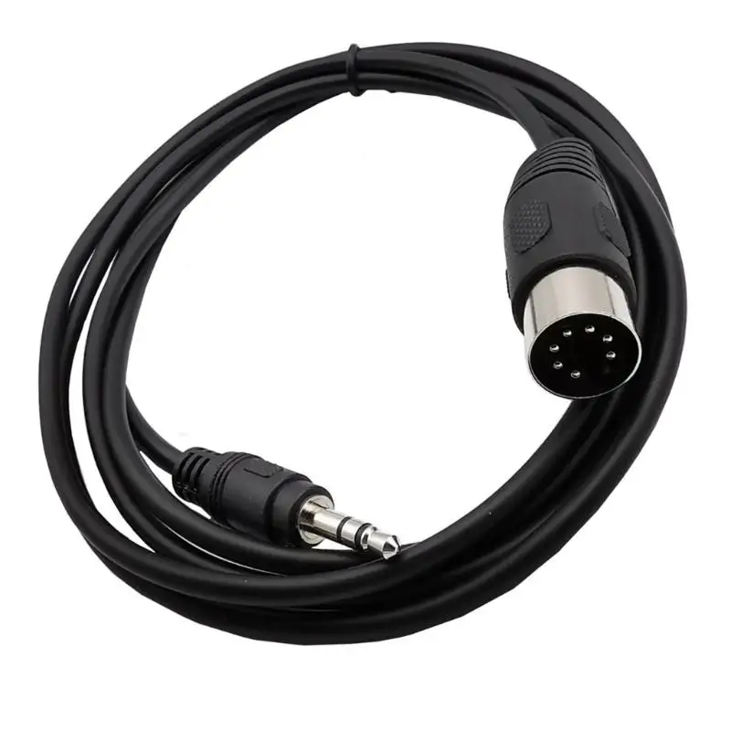

31BA Flexible 3.5mm to DIN7P Cable DIN7P Male to DC3.5mm Audios Cable for Clear Transfer for DIN7 Stereo Equipment