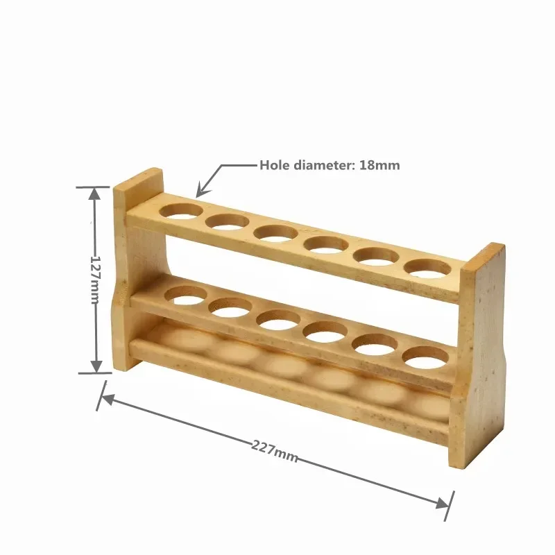 Wooden Rack For Colorimetric Tube Wooden Test Tube Holder Wood Stand Up To 6 Tubes 10 ml Diameter 18 mm  Laboratory Supplies