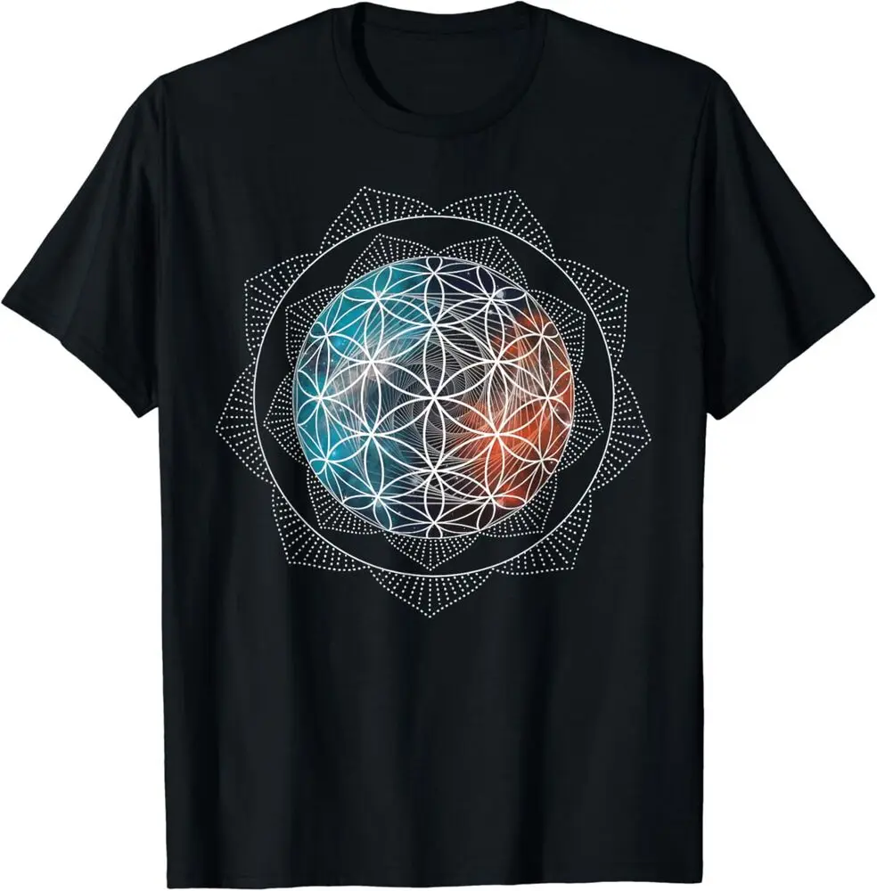 NEW LIMITED Flower Of Life Sacred Geometry Shirt - Spiritual Yoga T-Shirt S-3XL