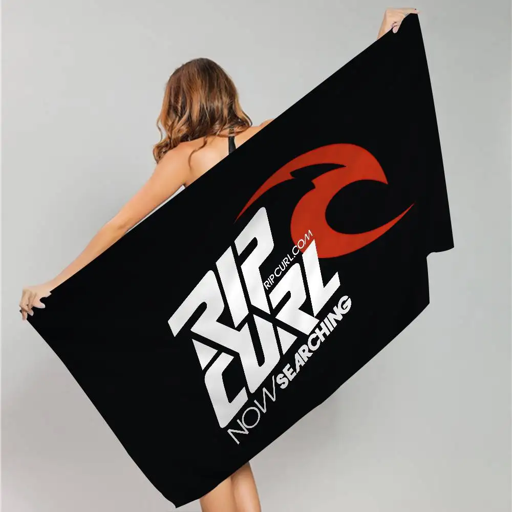 R-Rip C-Curl Logo Microfiber Printed Beach Towel Mountain Climbing Yoga Beach Swimming Running Absorbent Soft Towel