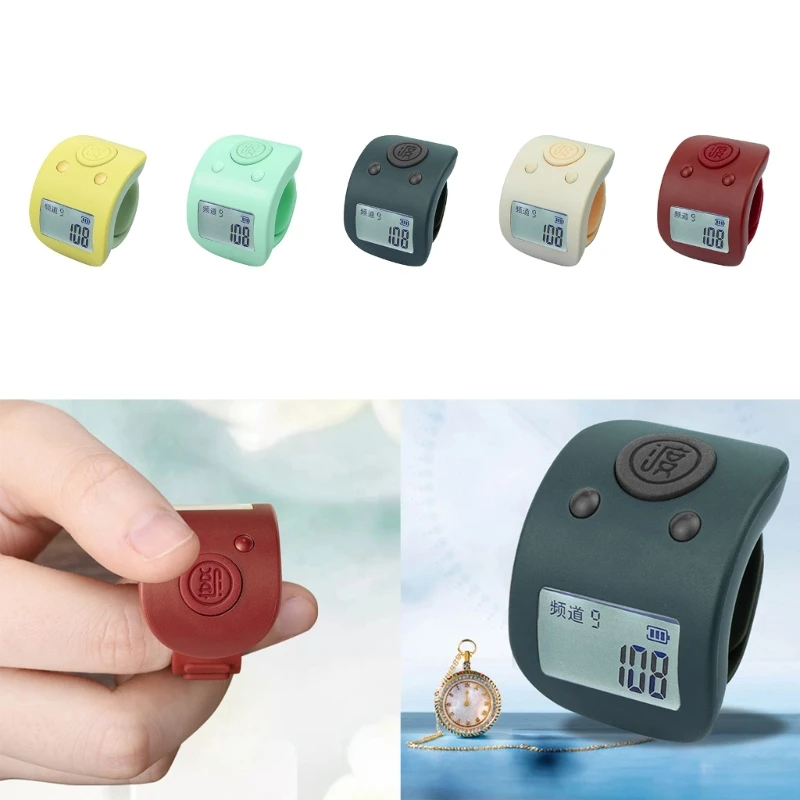 Digital Finger Ring 9 Channel Hand Tally Counter Silents Prayer Counter Clicker Drop Shipping