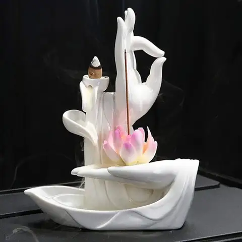 विश्वसनीय अनुभव के लिए सिरेमिक मजबूत और टिकाऊ बैकफ्लो धूप धारक अद्वितीय धूप धारक सफेद चीनी मिट्टी के बरतन 8 best sales बैक फ्लो धूप बर्नर - №1