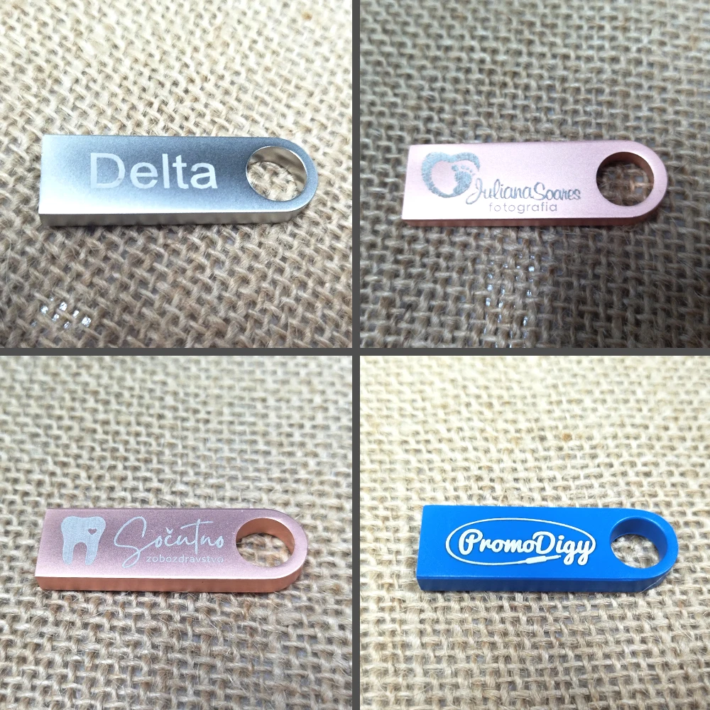 50PCS/lot Flashdisk Gratis Logo 128GB USB Kreatif Bentuk Kunci Emas Usb 2.0 Flash Drive 4GB 8GB 16GB 32GB 64GB Memory Stick