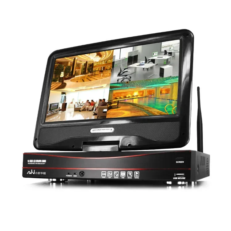4Ch Wifi NVR With 10.1 Inches 5MP Wifi CCTV Camera Full Color Wireless IP Mini Camera