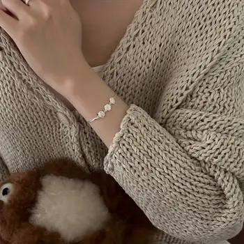 Matný náramek s 3D růží a kamélií, vodotěsný italský šperk pro muže a ženy 6 nejlepší prodej náramek 18 kg - №2