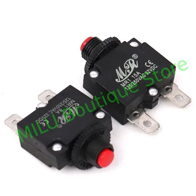 Circuit Breaker Overload Protector Switch Fuse 3A 4A 5A 6A 8A 10A 15A 20A 30A Thermal switch overload protector push button