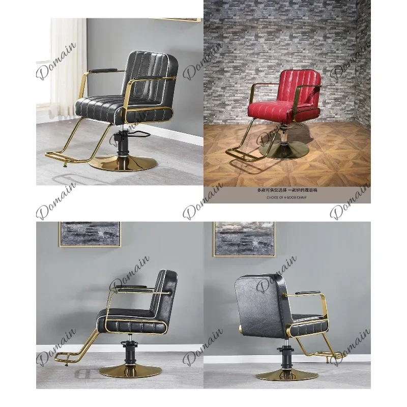 Nn Vintage Barber Chair for Salon, Heavy Duty Hairdressing Chair with Pump, Retro Styling Chair for Salon