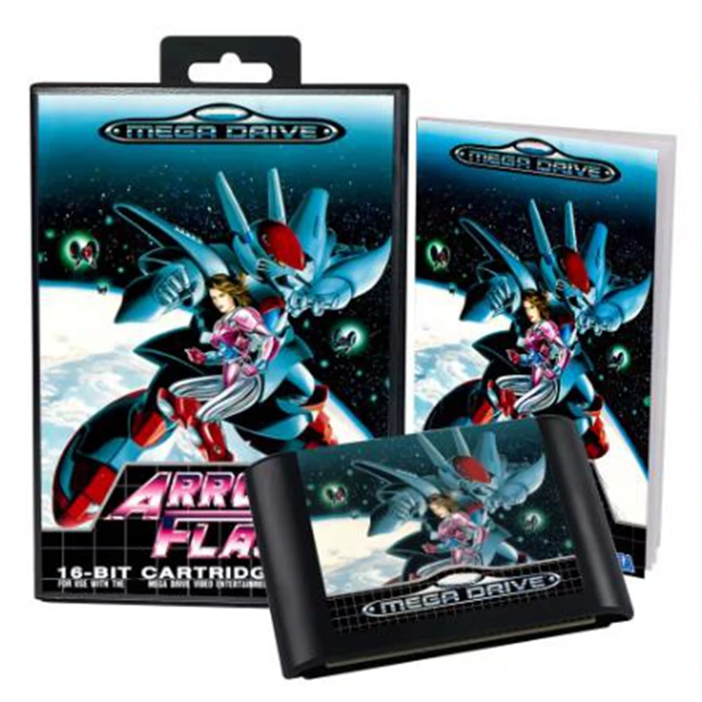 Arrow Flash with Box and Manual for 16 Bit Sega MD Game Cartridge Megadrive Genesis System