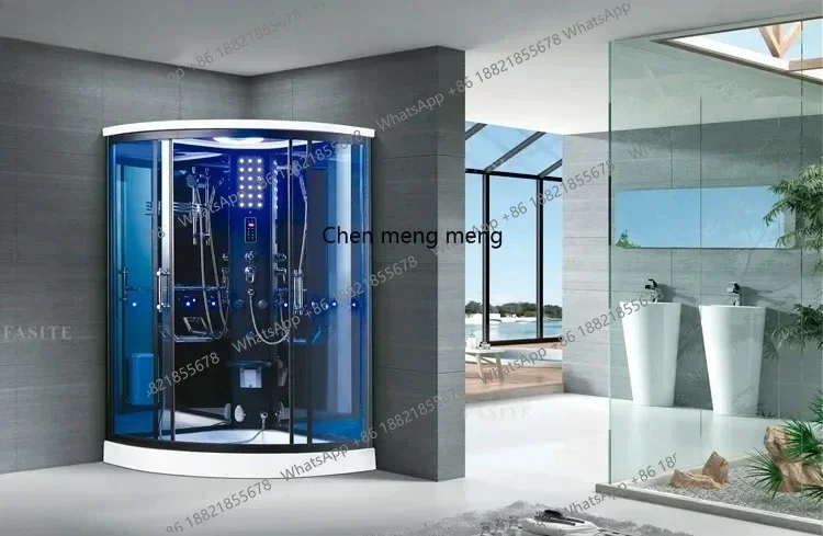 

New arrive Premium - Quality 1200X1200X2150mm Sector-Shaped Bathroom Steam Shower Enclosure Computer Control Wet Sauna Room