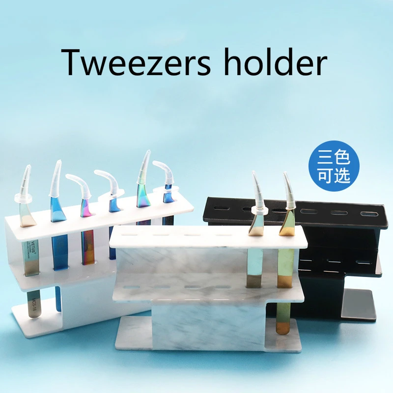 Espositore per rack di stoccaggio per pinzette per ciglia in acrilico per raccogliere e organizzare il supporto per pinzette per extension ciglia
