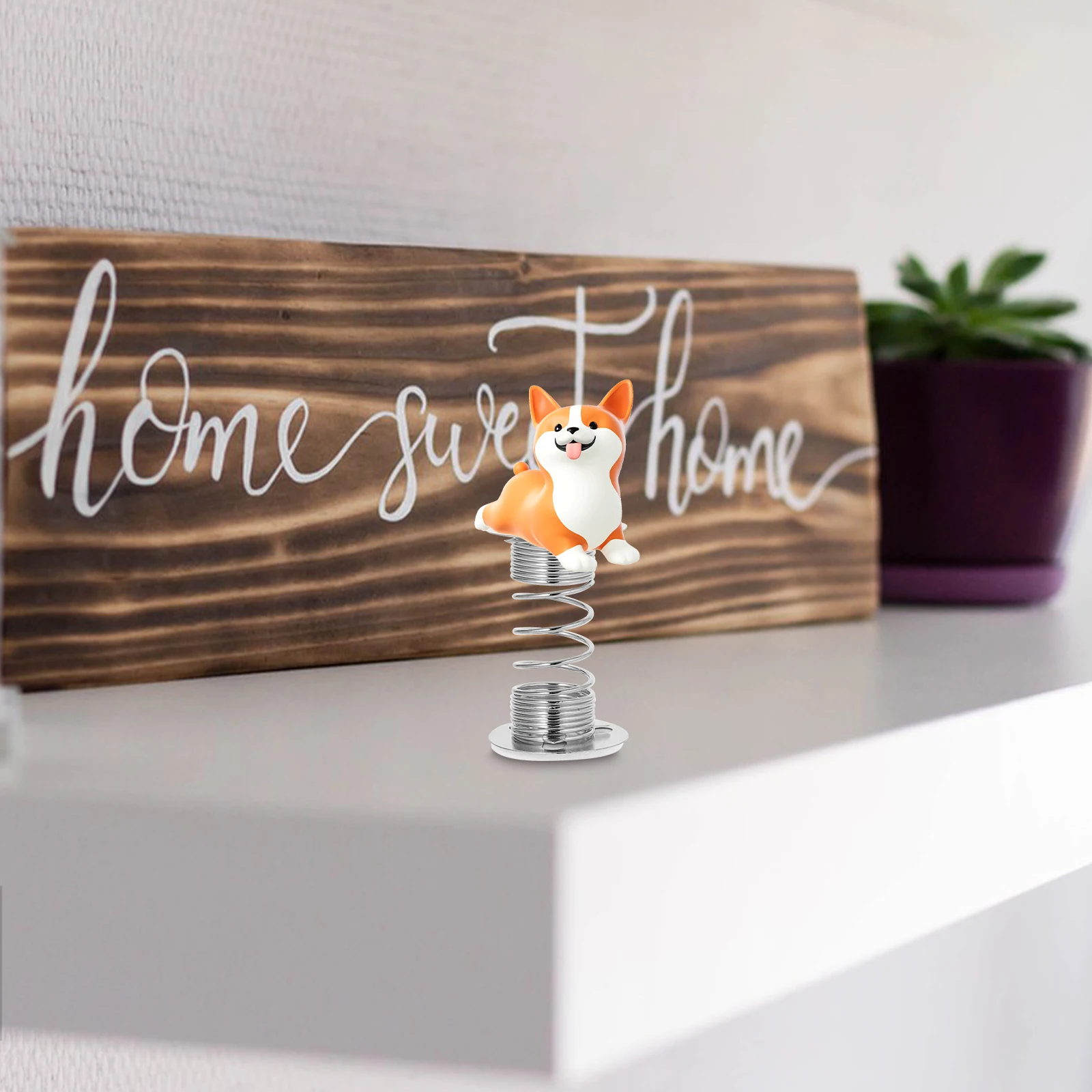 

Clay Ornament Spring Base 12pcs Swing with Adhesive for Fortune Cat Toy Spring Accessory Decor Set