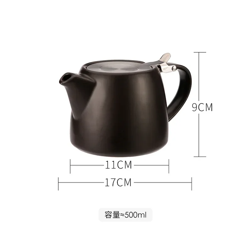 Ceramic Teapot Household Simple with Filter Large-capacity Kettle Afternoon   Set Flower  Single Pot