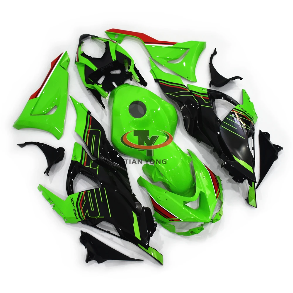 Green Black Prints Motorcycle For ZX6R 636 2024 2025 ZX 6R Full Fairing Kit Bodywork Injection Cowling With plastic fuel tank