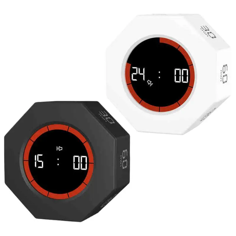 Digital Timer Productivity Cube Timer  Digital Sensor LED Display  Preset Time Kids Time Management Kitchen Countdown Timer