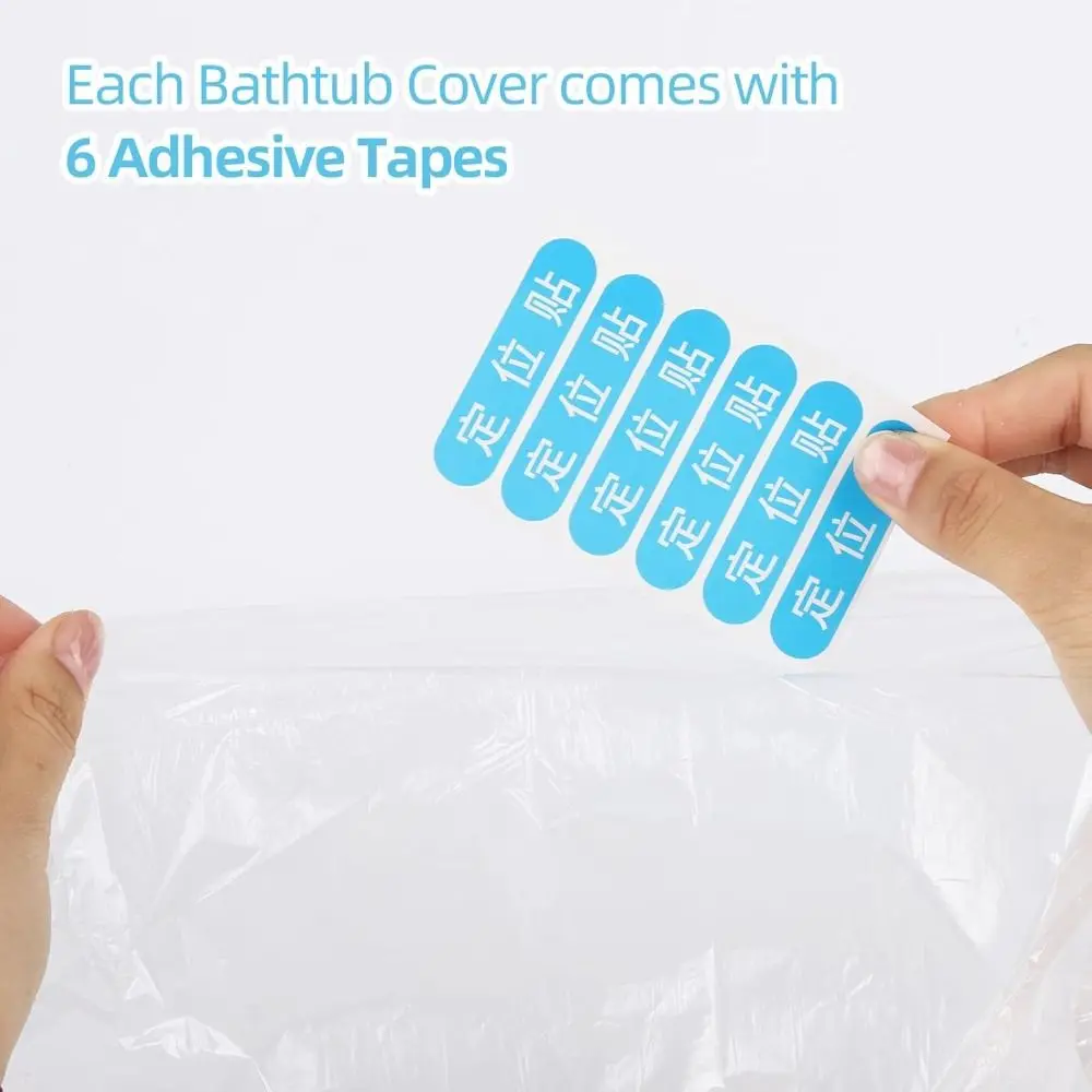 10pcs Portable Disposable Bathtub Cover Waterproof Individual Pack Bathtub Liner Bag Large Size Plastic Bag Travel