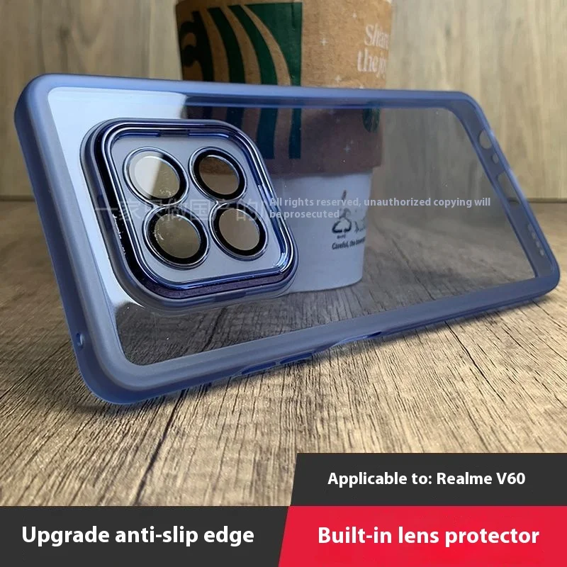 

For realme V60 Pro Case Simple Silicone Semi-transparent Frosted TPU Cover For realme V60Pro 5G Shockproof Bumper Funda