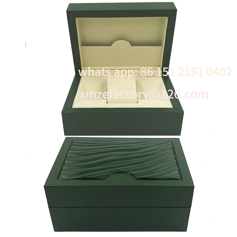 صندوق ساعة جميل قابل للتخصيص، صندوق تخزين هدايا عالي الجودة بنمط موجة خضراء