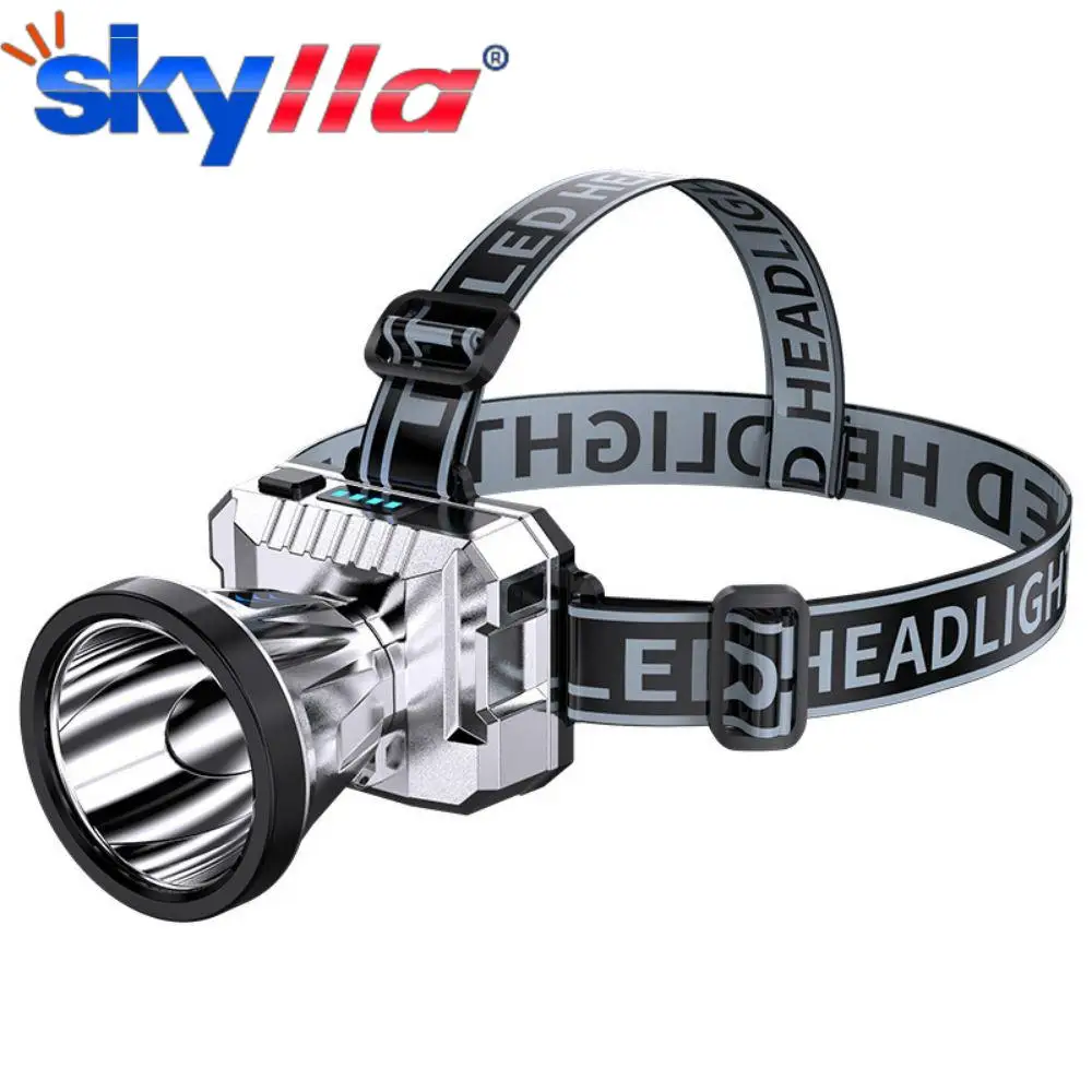 High Power Led Headlamp Rechargeable Head Lamp Headlight  Head Flashlight Powerful Headlamp Camping Lantern Climbing Lanter