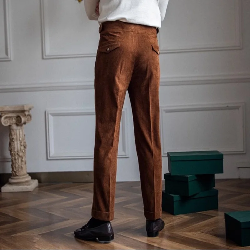 Harajuku Spring And Autumn New Non-Ironing Draping Dress Pants Men's Loose Straight Leg Casual Pants All Mop Wide Leg Long Pants