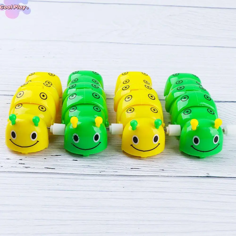 

Color Random Lovely Classic Plastic Wind Up Toy Caterpillar Shape Cartoon Clockwork Toy