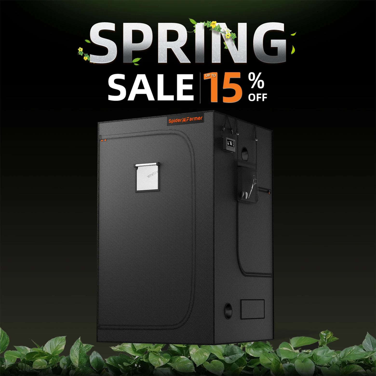 

Паук-фермер 120 см x 120 см x 200 см, комнатная палатка для выращивания растений 1680D, гидропонная комната для оптимального роста растений и климата