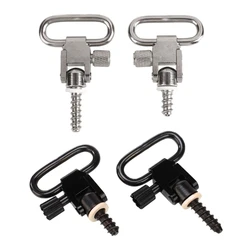 Metal Sling Swivels Hunting Part 1.57Inch Buckle Tactic Buckle Metal Loop Sling Swivels Set with Screws