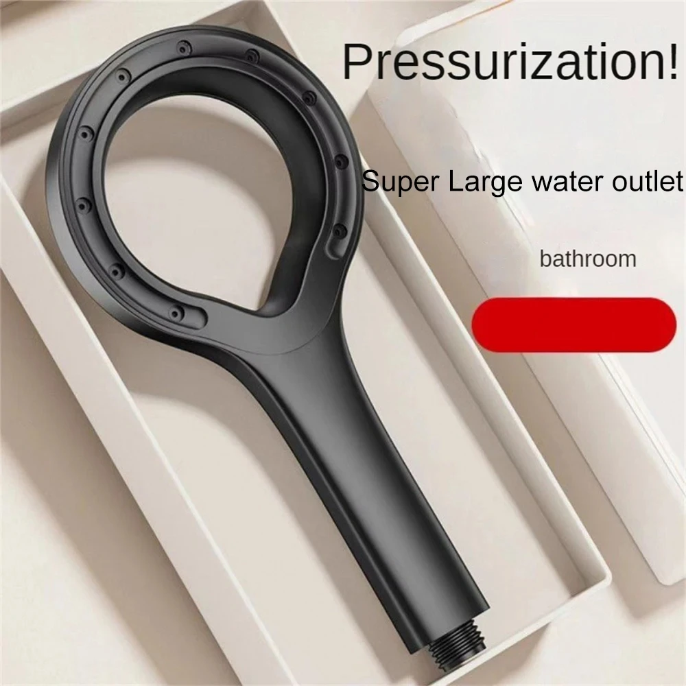

Booster Mixer Powerful Bathroom Faucet Accessories 1PC Handheld Single Mode Shower Head Spa High Pressured Spray Rain Big Panel