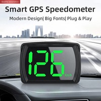 Car HUD Head-Up Display GPS Hud Digital Speedometer Large Font Speedometer KMH Suitable for All Cars Trucks Plug and Play Auto P