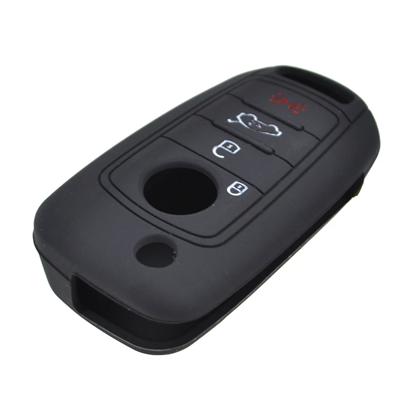 Silicone Key Case Cover For Fiat cronos Egea 500X Toro Tipo For Dodge Neon Keyless Fob Shell Skin Key Chain Holder Protector
